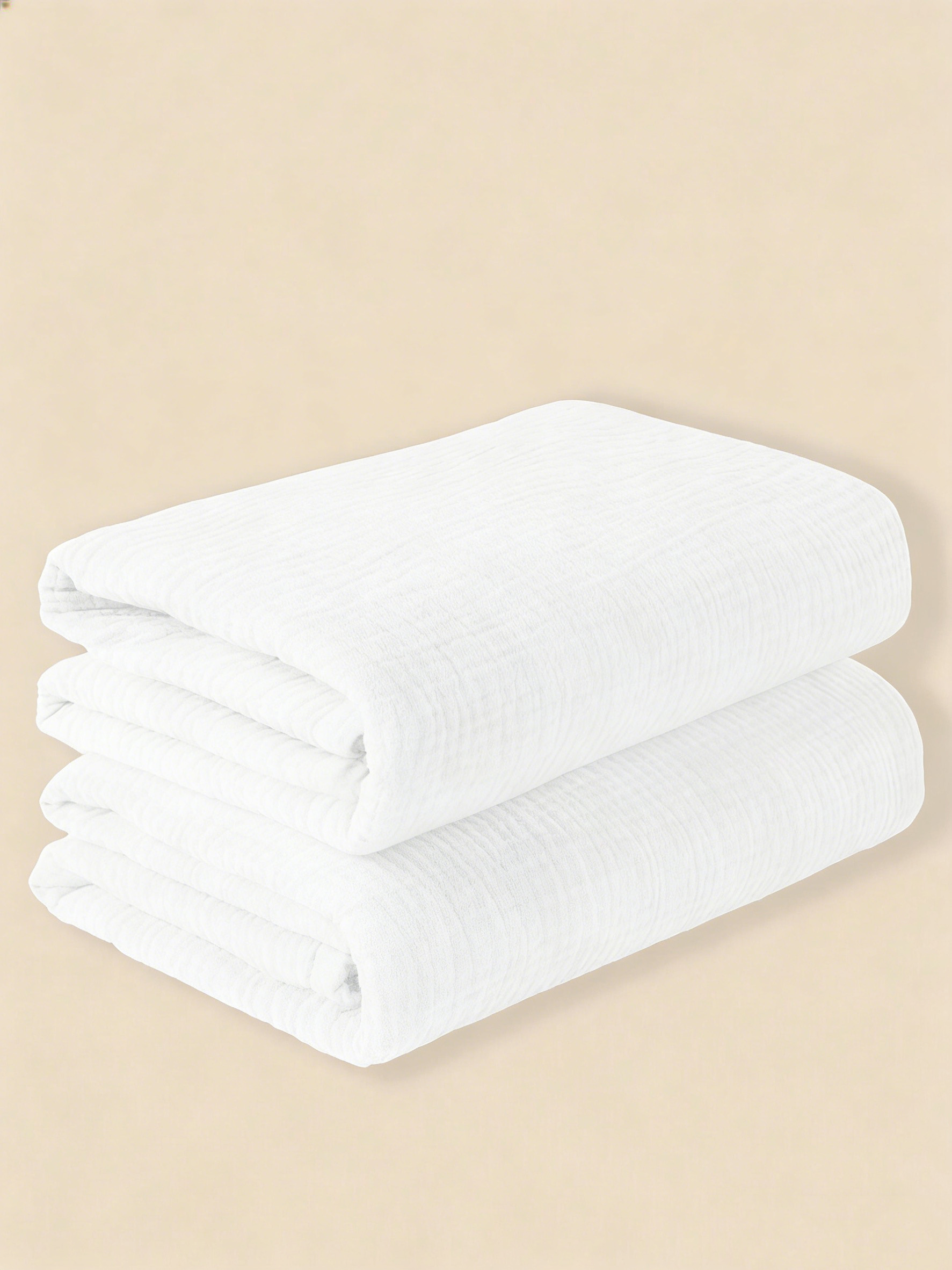 Baby Clothing Organic Cotton - ผ้าห่อตัวเด็ก 2 ผืน ผ้ามัสลินออร์แกนิคสำหรับเด็กแรกเกิด เหมาะสำหรับการเดินทางและงีบหลับ