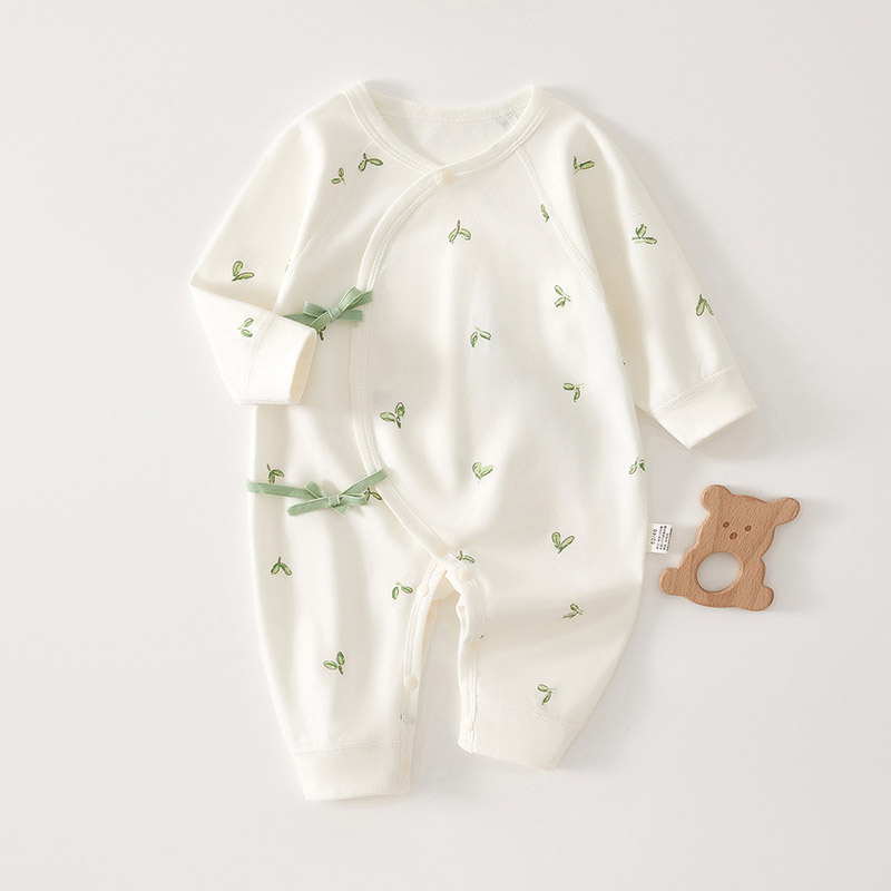 Baby Clothing Brand - ชุดรอมเปอร์เด็กทารก แขนยาว ผ้าฝ้ายแท้ นุ่มสบาย ชุดจั๊มสูทเด็กแรกเกิด เด็กชาย