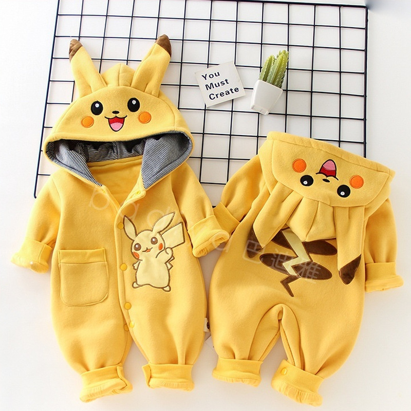 Baby Clothing In Japan - การ์ตูนพ็อกเก็ตมอนสเตอร์ชุดนอนเด็กทารกแรกเกิดน่ารักฤดูหนาวแขนยาวเด็กเสื้อผ้าเด็กทารกเสื้อผ้าเด็กวัยหัดเดินชุดของขวัญ