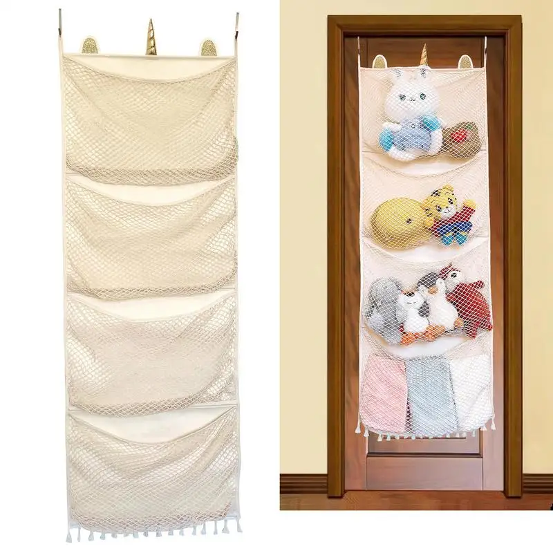 Baby Clothing Types - 1 ชิ้น กระเป๋าเก็บของแบบแขวนเหนือประตู สำหรับเก็บของเล่นตุ๊กตา ของใช้เด็ก ของเล่นสัตว์