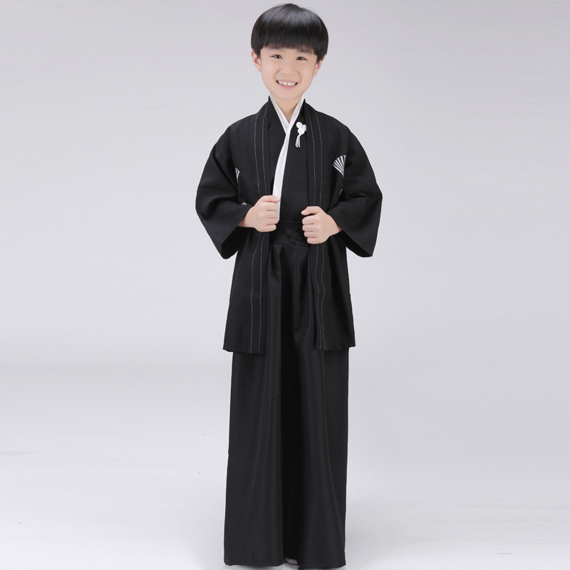 Baby Clothing In Japan - เด็ก Kimono Samurai ญี่ปุ่นแบบดั้งเดิมเสื้อผ้าเสื้อคลุมฮาโอริเอเชียเสื้อผ้าเด็ก Cosplay เด็กเต้นรำเครื่องแต่งกายสไตล์ญี่ปุ่น