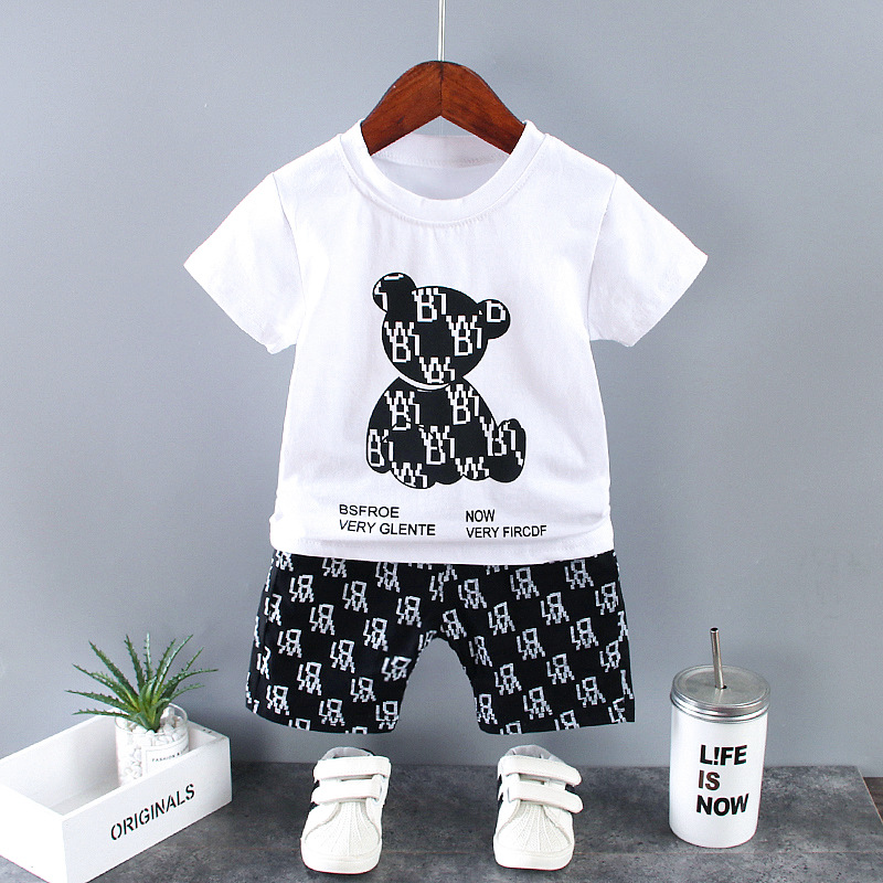 Baby Clothing Designer - ฤดูร้อนเสื้อผ้าเด็กทารก 9 ถึง 12 เดือนLuxury Designerการ์ตูนแขนสั้นเสื้อยืดเสื้อ