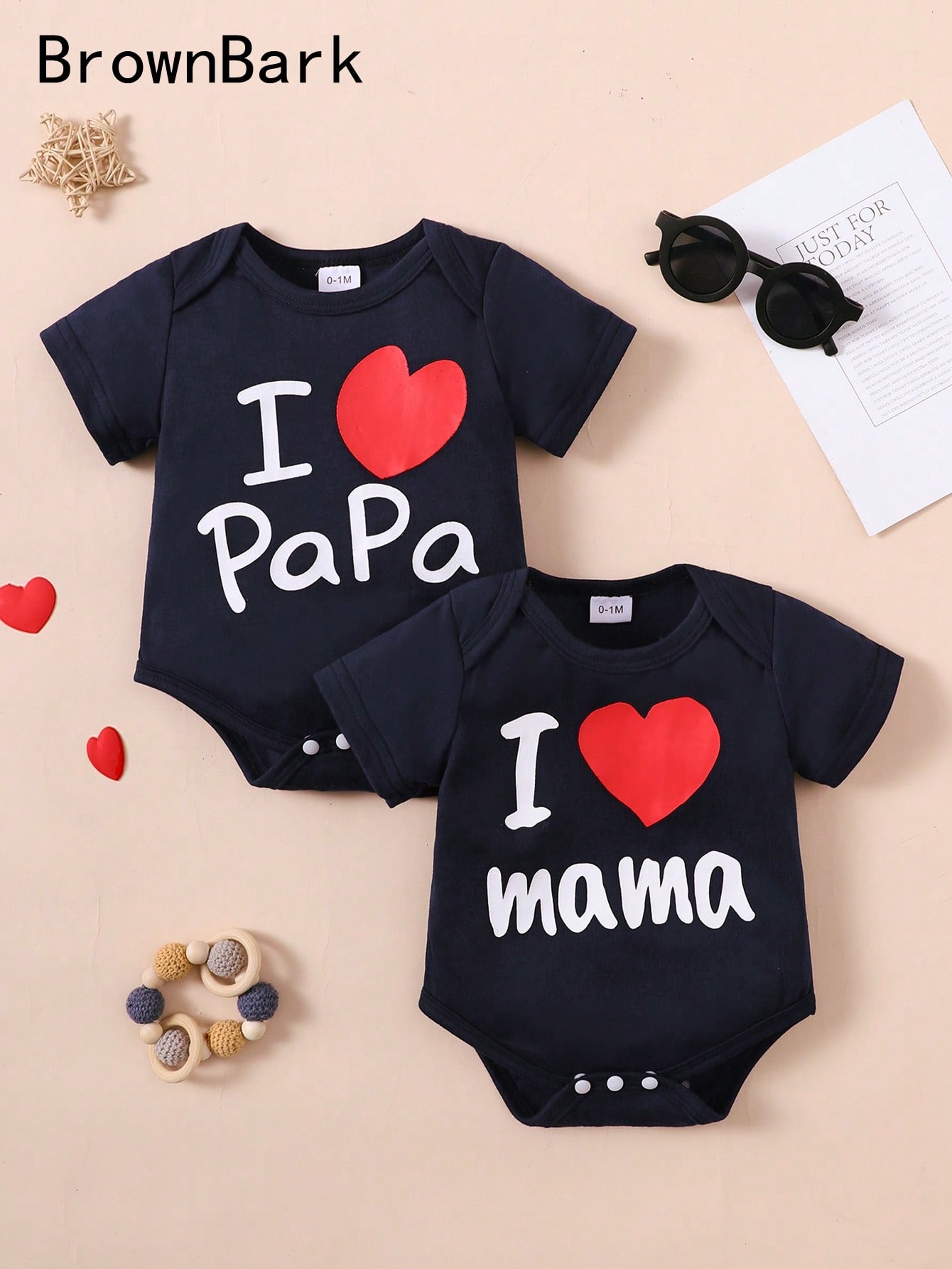ชุด 2 ชิ้น, ชุดรอมเปอร์แขนสั้น - Baby Clothing Brand บทวิจารณ์และราคา
