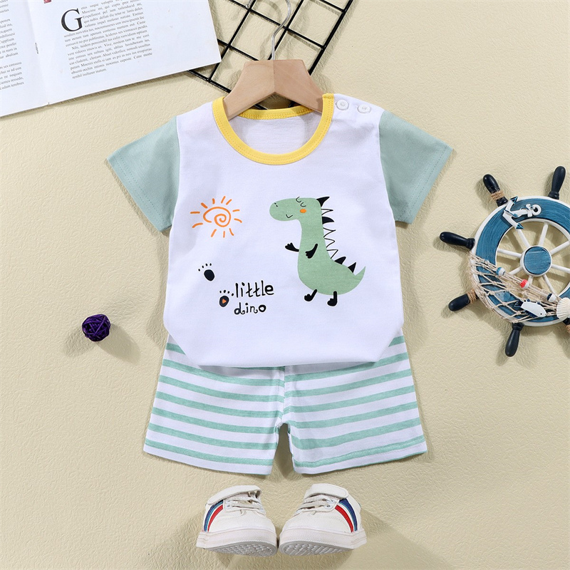 ผ้าฝ้ายTees + กางเกงขาสั้น 2 ช - Baby Clothing Deals บทวิจารณ์และราคา