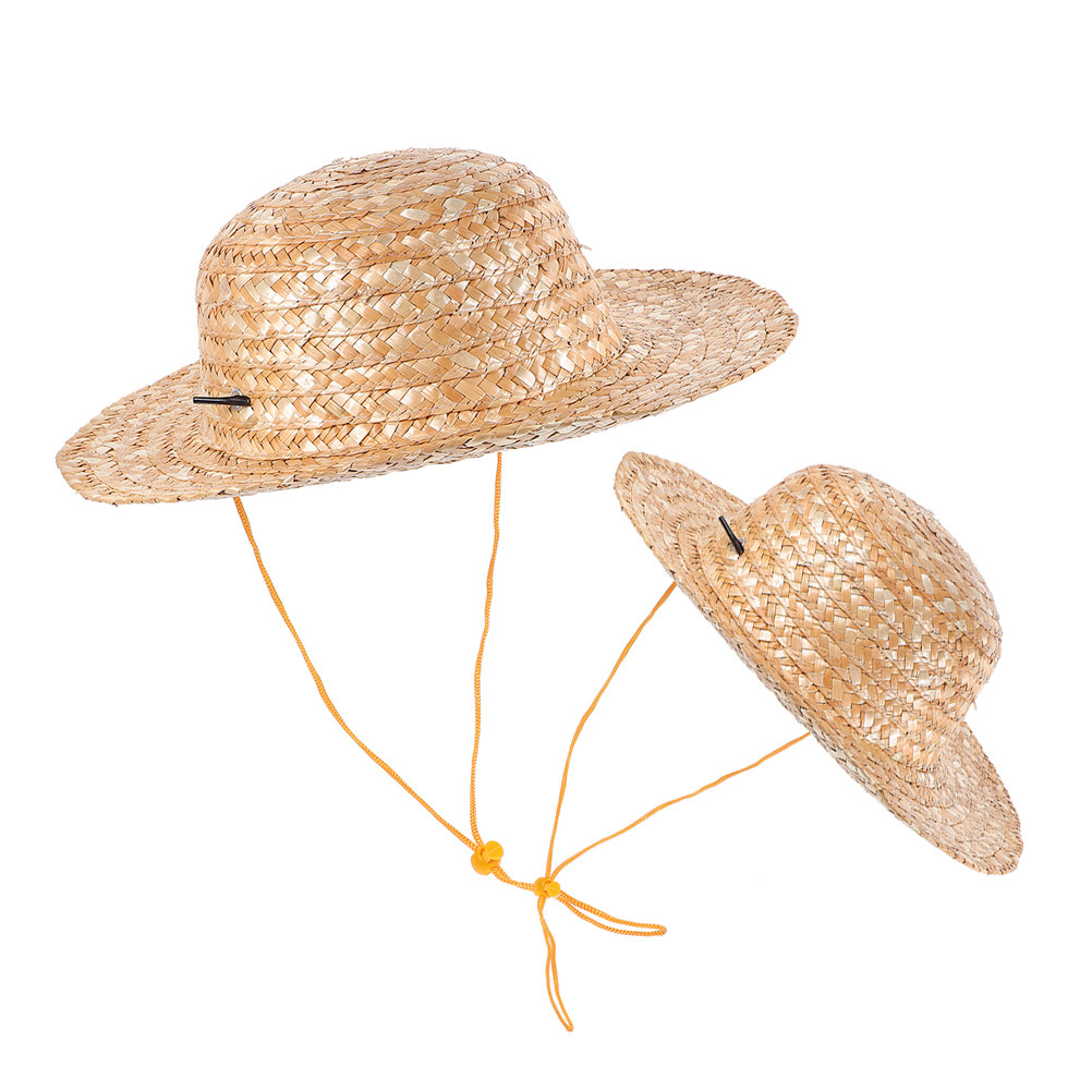 หมวกฟางเด็ก 2 ชิ้น สีธรรมชาติ  - Sun Hat Wide Brim บทวิจารณ์และราคา