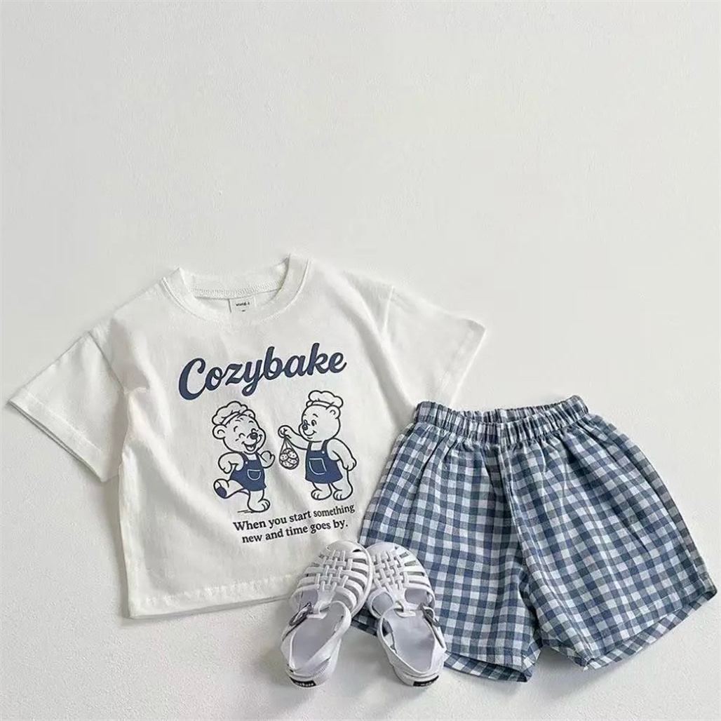 เสื้อยืดลายการ์ตูน+กางเกงขาสั้ - Baby Clothing Designer บทวิจารณ์และราคา